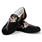 Python Snake Print Black Slip On Shoes