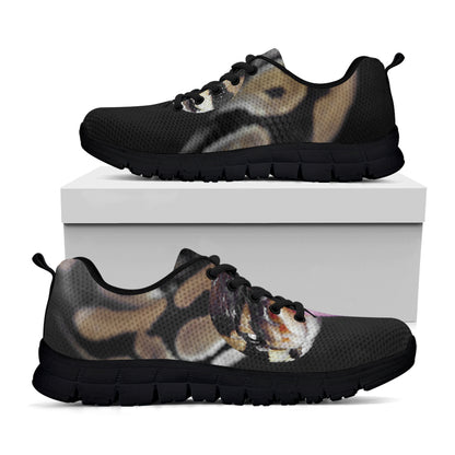 Python Snake Print Black Sneakers