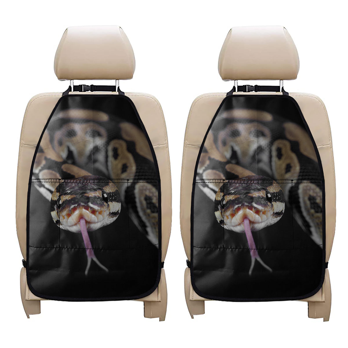 Python Snake Print Car Seat Organizers