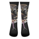 Python Snake Print Crew Socks