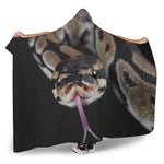 Python Snake Print Hooded Blanket