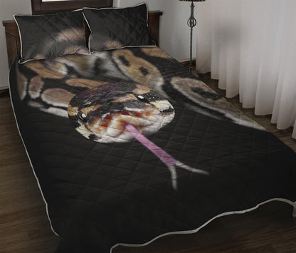Python Snake Print Quilt Bed Set