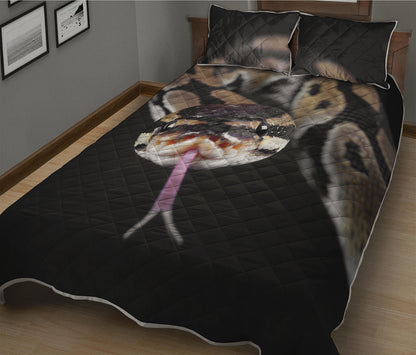 Python Snake Print Quilt Bed Set