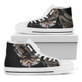 Python Snake Print White High Top Sneakers