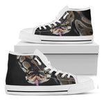 Python Snake Print White High Top Shoes