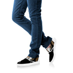 Python Snake Print White Slip On Shoes