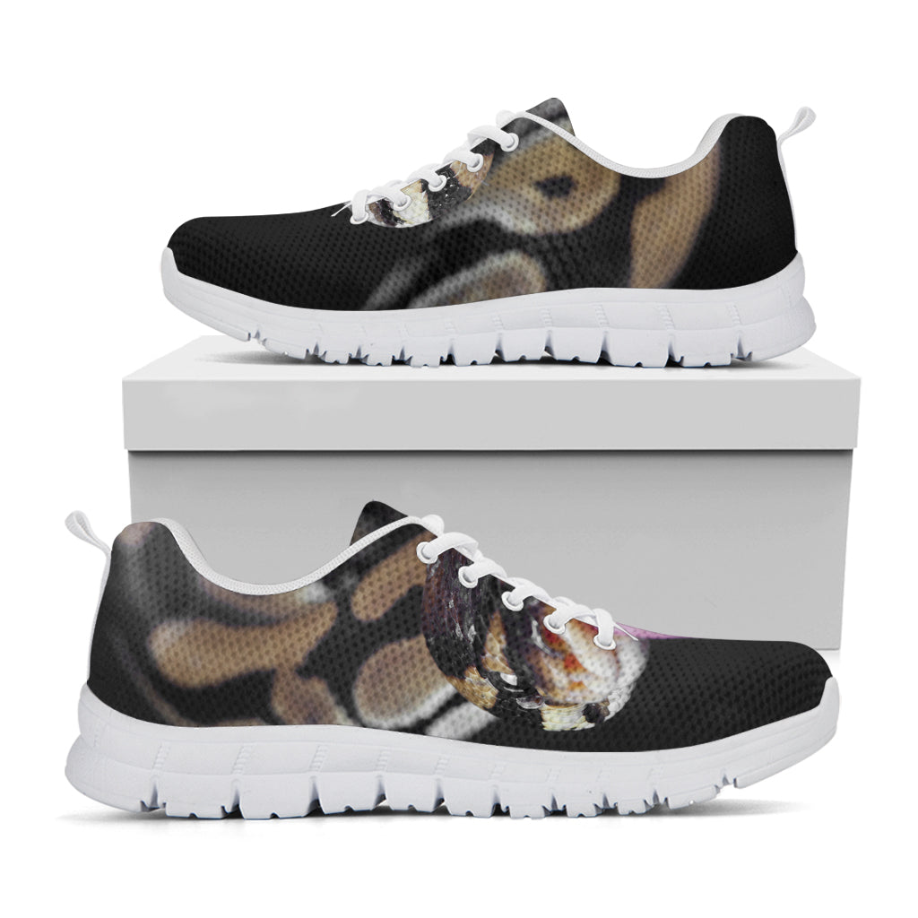 Python Snake Print White Sneakers