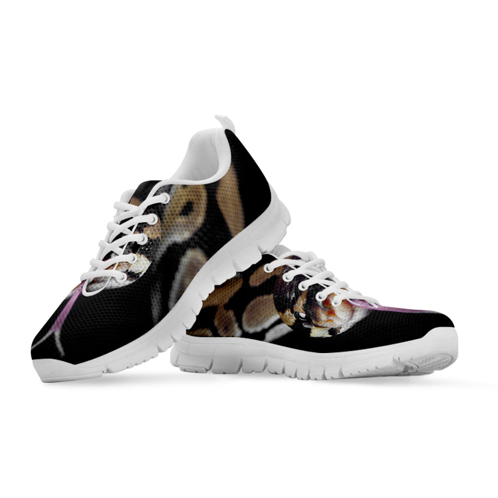 Python Snake Print White Sneakers