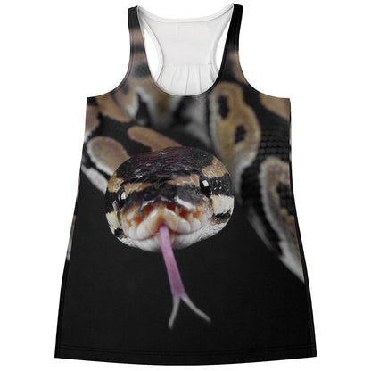 Python Snake Print Women's Racerback Tank Top