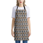 Queen Of Clubs Playing Card Pattern Print Apron