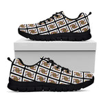Queen Of Clubs Playing Card Pattern Print Black Sneakers