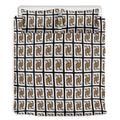 Queen Of Clubs Pattern Print Duvet Cover Bedding Set