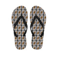 Queen Of Clubs Pattern Print Flip Flops