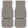 Queen Of Clubs Pattern Print Front and Back Car Floor Mats