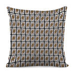 Queen Of Clubs Playing Card Pattern Print Pillow Cover