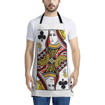 Queen Of Clubs Playing Card Print Apron