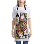 Queen Of Clubs Playing Card Print Apron
