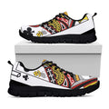 Queen Of Clubs Playing Card Print Black Running Shoes