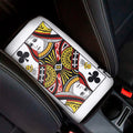 Queen Of Clubs Playing Card Print Car Center Console Cover