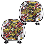 Queen Of Clubs Playing Card Print Car Headrest Covers