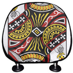 Queen Of Clubs Playing Card Print Car Headrest Covers