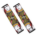 Queen Of Clubs Playing Card Print Car Seat Belt Covers