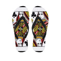 Queen Of Clubs Playing Card Print Flip Flops