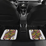 Queen Of Clubs Playing Card Print Front and Back Car Floor Mats