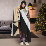 Queen Of Clubs Playing Card Print Hooded Blanket