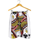 Queen Of Clubs Playing Card Print Men's Shorts