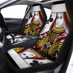Queen Of Clubs Playing Card Print Universal Fit Car Seat Covers