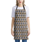 Queen Of Diamonds Playing Card Pattern Print Apron