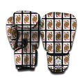 Queen Of Diamonds Pattern Print Boxing Gloves