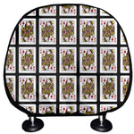 Queen Of Diamonds Playing Card Pattern Print Car Headrest Covers
