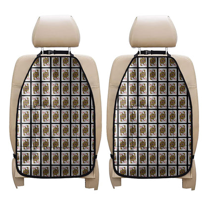 Queen Of Diamonds Playing Card Pattern Print Car Seat Organizers