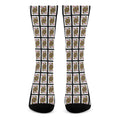 Queen Of Diamonds Pattern Print Crew Socks