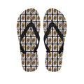 Queen Of Diamonds Pattern Print Flip Flops