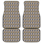 Queen Of Diamonds Playing Card Pattern Print Front and Back Car Floor Mats