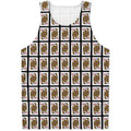 Queen Of Diamonds Pattern Print Men's Tank Top