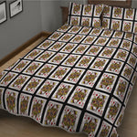 Queen Of Diamonds Playing Card Pattern Print Quilt Bed Set