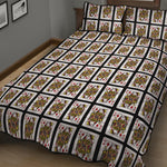 Queen Of Diamonds Playing Card Pattern Print Quilt Bed Set