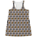 Queen Of Diamonds Pattern Print Women's Racerback Tank Top