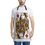 Queen Of Diamonds Playing Card Print Apron