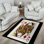 Queen Of Diamonds Playing Card Print Area Rug