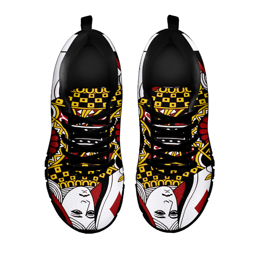 Queen Of Diamonds Playing Card Print Black Sneakers