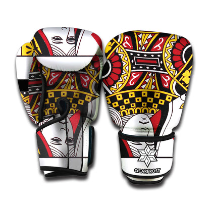Queen Of Diamonds Playing Card Print Boxing Gloves