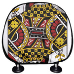 Queen Of Diamonds Playing Card Print Car Headrest Covers