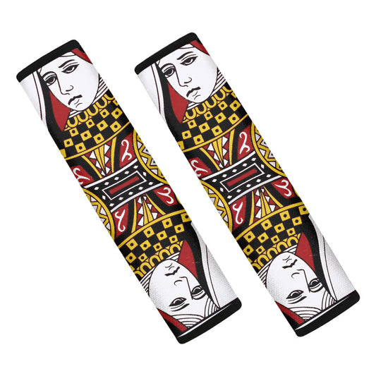 Queen Of Diamonds Playing Card Print Car Seat Belt Covers