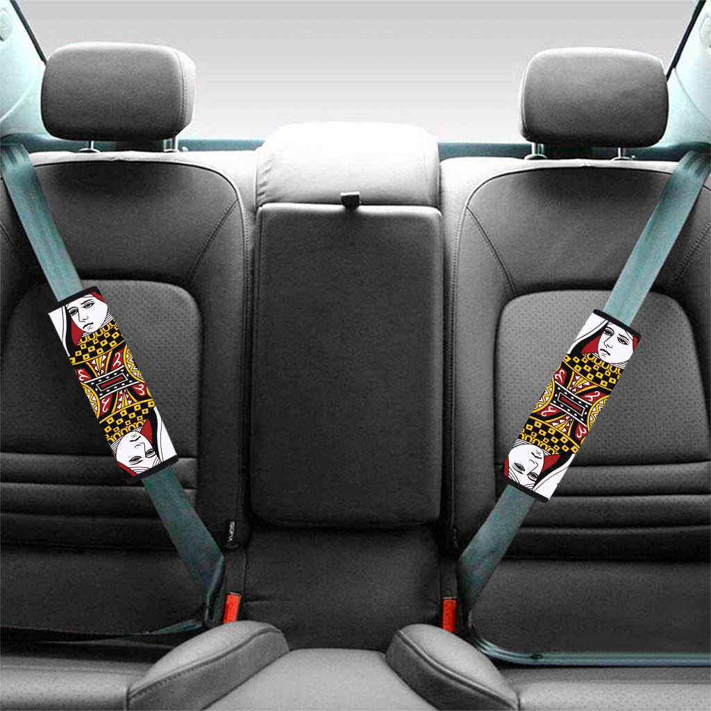 Queen Of Diamonds Playing Card Print Car Seat Belt Covers
