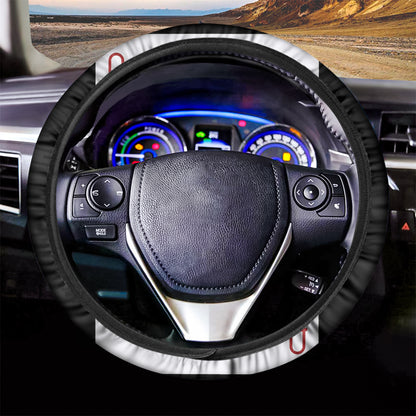 Queen Of Diamonds Playing Card Print Car Steering Wheel Cover
